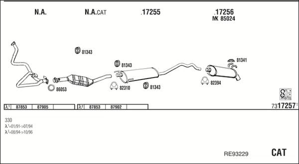 Fonos RE93229 - Sistem de esapament - allinparts.ro