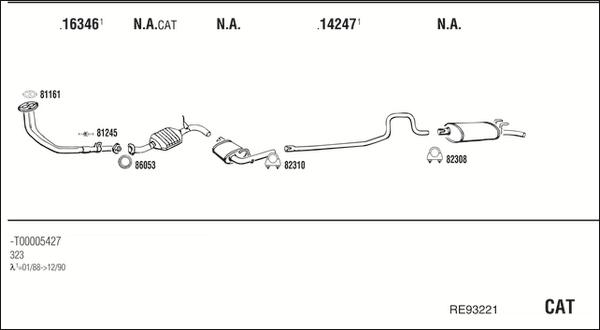 Fonos RE93221 - Sistem de esapament - allinparts.ro