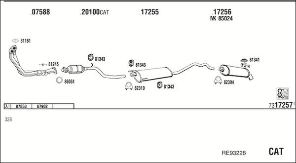 Fonos RE93228 - Sistem de esapament - allinparts.ro