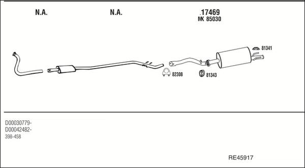 Fonos RE45917 - Sistem de esapament - allinparts.ro