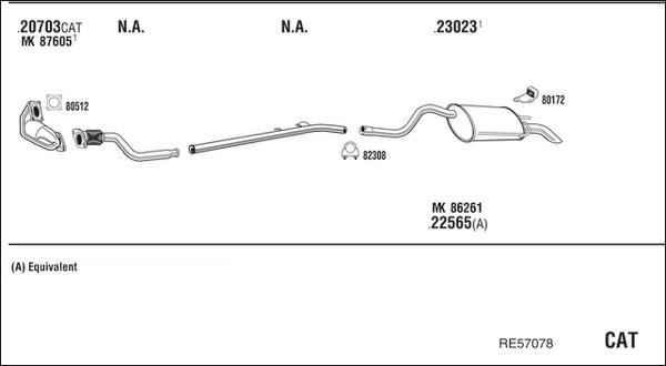 Fonos RE57078 - Sistem de esapament - allinparts.ro