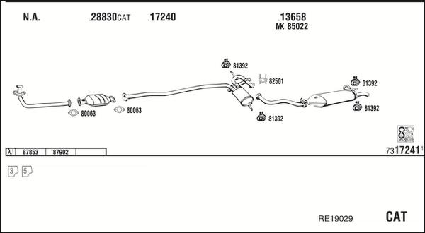 Fonos RE19029 - Sistem de esapament - allinparts.ro
