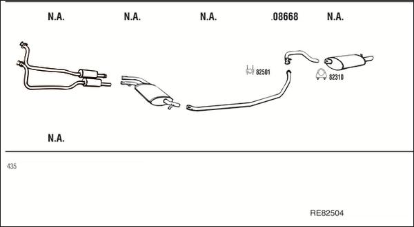Fonos RE82504 - Sistem de esapament - allinparts.ro
