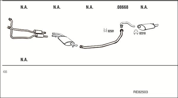Fonos RE82503 - Sistem de esapament - allinparts.ro