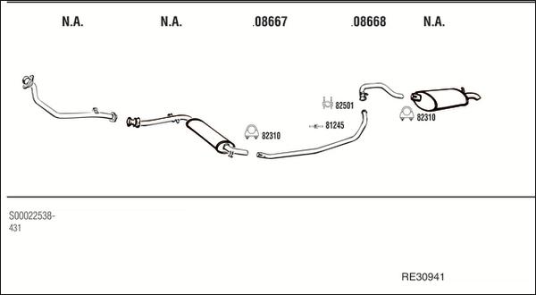 Fonos RE30941 - Sistem de esapament - allinparts.ro