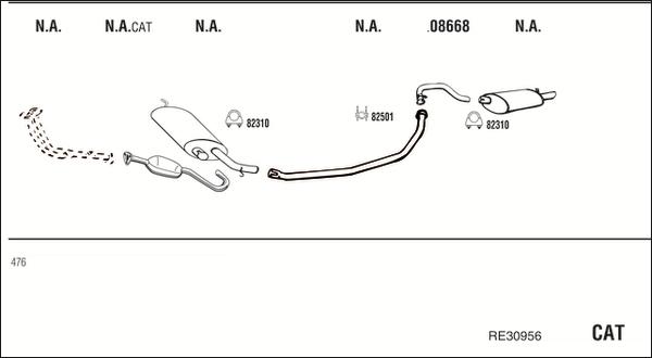 Fonos RE30956 - Sistem de esapament - allinparts.ro