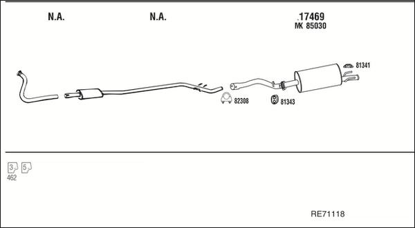 Fonos RE71118 - Sistem de esapament - allinparts.ro
