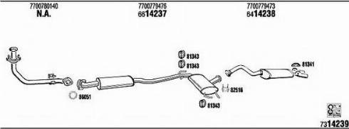 Fonos RE72108 - Sistem de esapament - allinparts.ro