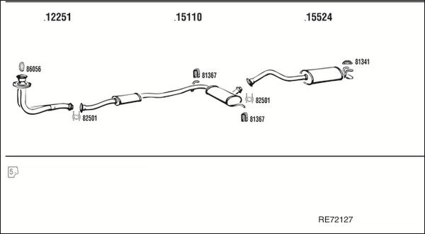 Fonos RE72127 - Sistem de esapament - allinparts.ro