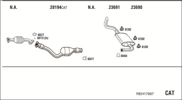 Fonos REH17997 - Sistem de esapament allinparts.ro