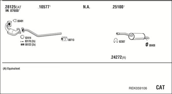 Fonos REK059106 - Sistem de esapament - allinparts.ro