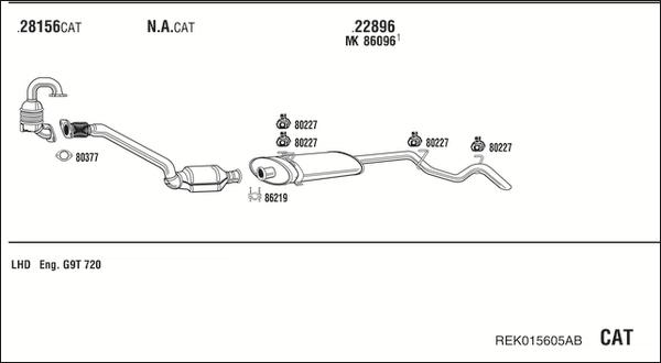 Fonos REK015605AB - Sistem de esapament - allinparts.ro