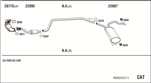 Fonos REK015711 - Sistem de esapament - allinparts.ro