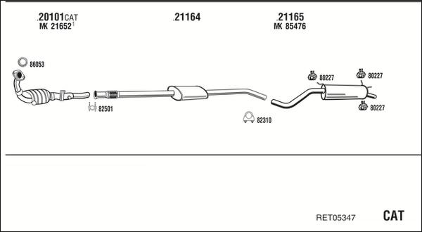 Fonos RET05347 - Sistem de esapament - allinparts.ro