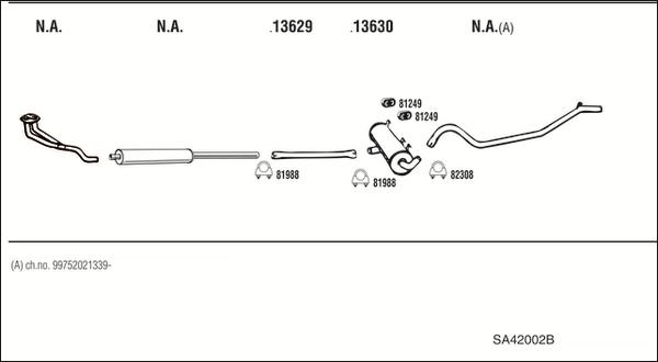 Fonos SA42002B - Sistem de esapament allinparts.ro