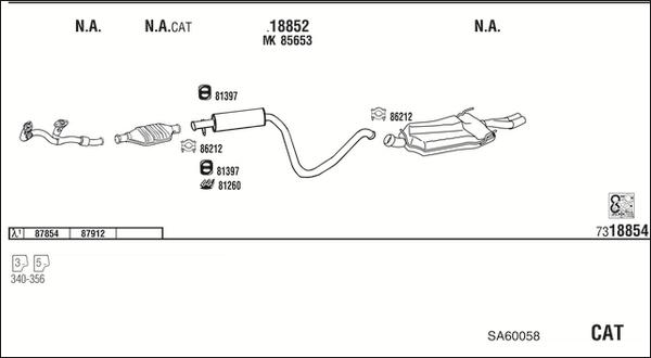 Fonos SA60058 - Sistem de esapament allinparts.ro