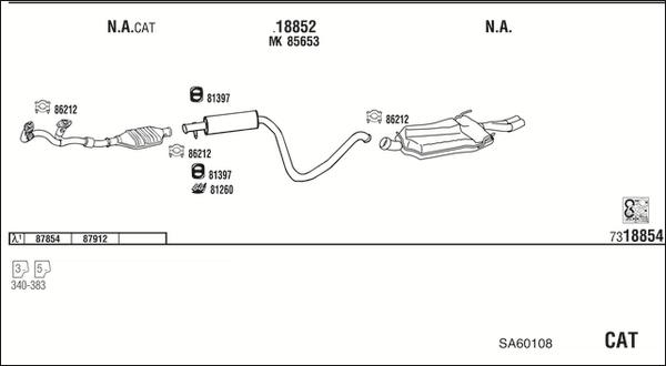 Fonos SA60108 - Sistem de esapament allinparts.ro