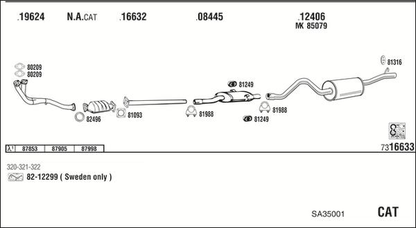 Fonos SA35001 - Sistem de esapament allinparts.ro