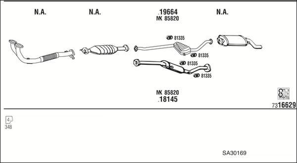 Fonos SA30169 - Sistem de esapament - allinparts.ro