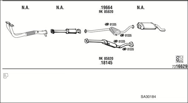 Fonos SA30184 - Sistem de esapament - allinparts.ro