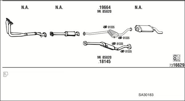 Fonos SA30183 - Sistem de esapament - allinparts.ro