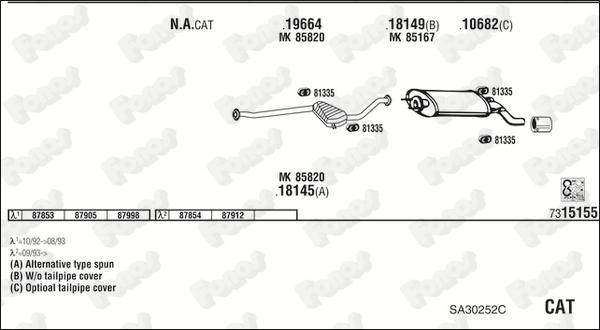 Fonos SA30252C - Sistem de esapament allinparts.ro