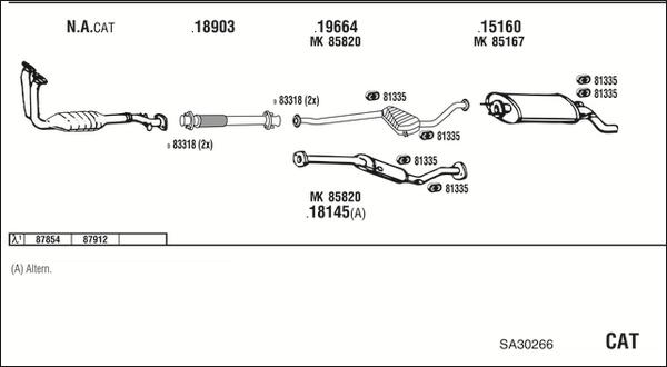 Fonos SA30266 - Sistem de esapament - allinparts.ro