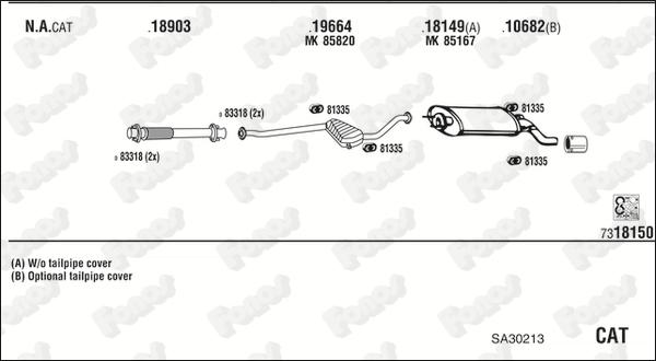 Fonos SA30213 - Sistem de esapament - allinparts.ro