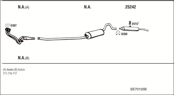 Fonos SE70105B - Sistem de esapament - allinparts.ro