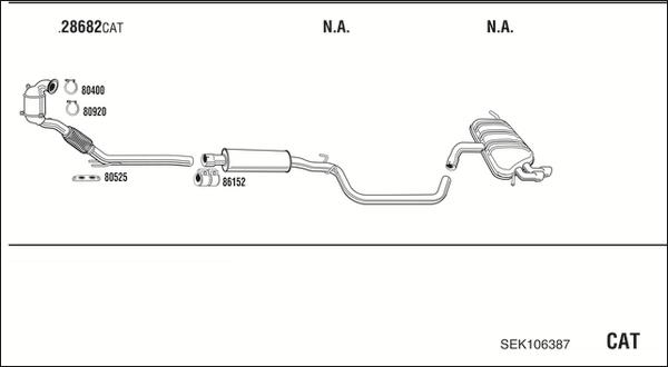 Fonos SEK106387 - Sistem de esapament - allinparts.ro