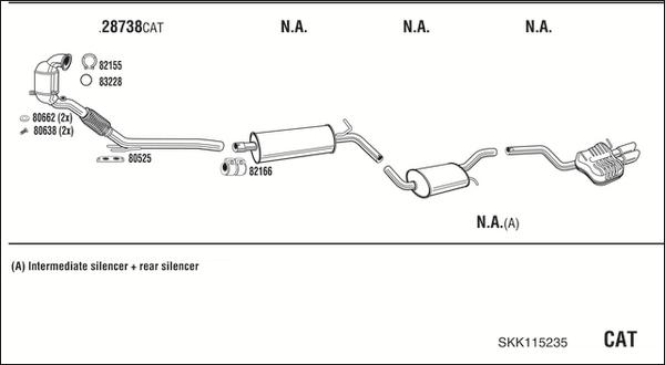 Fonos SKK115235 - Sistem de esapament - allinparts.ro