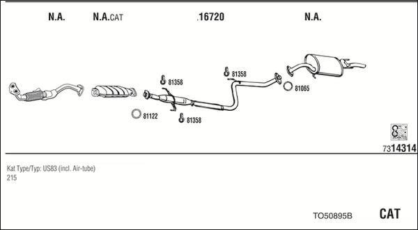 Fonos TO50895B - Sistem de esapament - allinparts.ro