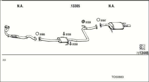 Fonos TO50883 - Sistem de esapament - allinparts.ro