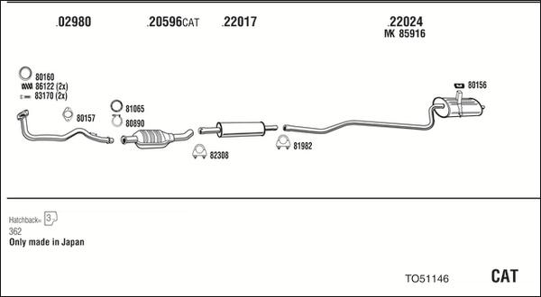 Fonos TO51146 - Sistem de esapament - allinparts.ro