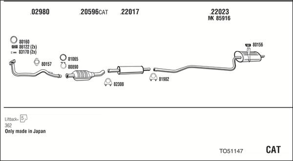 Fonos TO51147 - Sistem de esapament - allinparts.ro