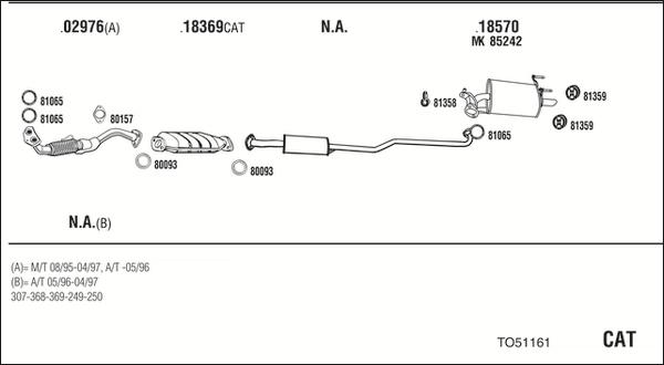 Fonos TO51161 - Sistem de esapament - allinparts.ro