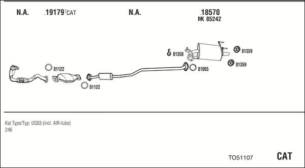 Fonos TO51107 - Sistem de esapament allinparts.ro