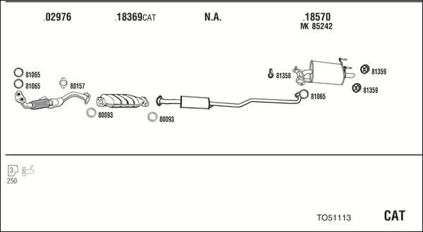 Fonos TO51113 - Sistem de esapament - allinparts.ro