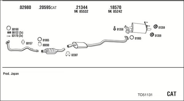 Fonos TO51131 - Sistem de esapament - allinparts.ro