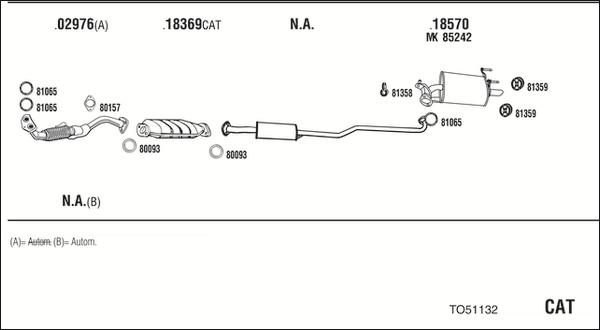 Fonos TO51132 - Sistem de esapament - allinparts.ro