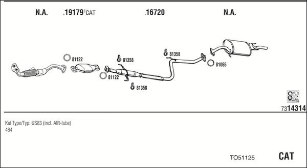 Fonos TO51125 - Sistem de esapament - allinparts.ro