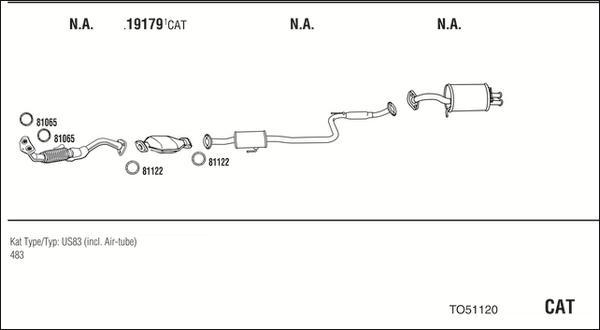 Fonos TO51120 - Sistem de esapament - allinparts.ro