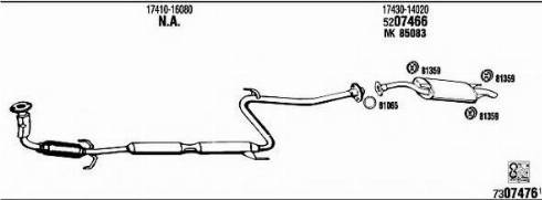 Fonos TO85823 - Sistem de esapament - allinparts.ro