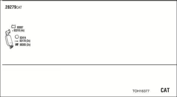 Fonos TOH16377 - Sistem de esapament allinparts.ro