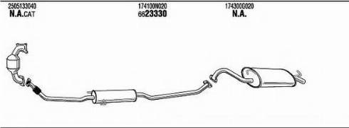 Fonos TOH18734 - Sistem de esapament - allinparts.ro