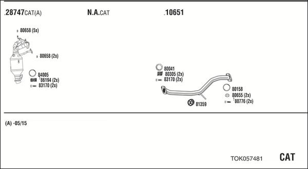 Fonos TOK057481 - Sistem de esapament - allinparts.ro