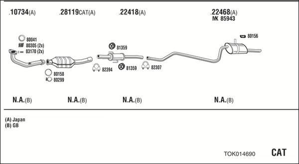 Fonos TOK014690 - Sistem de esapament allinparts.ro
