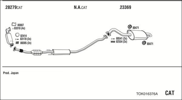 Fonos TOK016376A - Sistem de esapament allinparts.ro