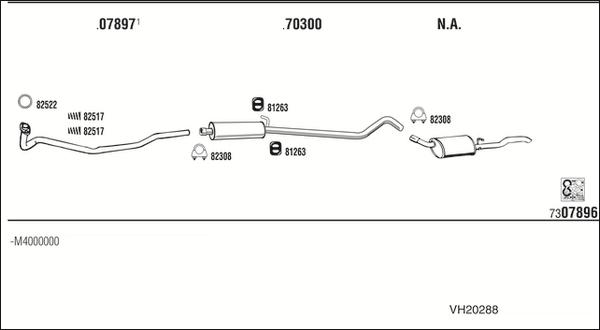 Fonos VH20288 - Sistem de esapament - allinparts.ro