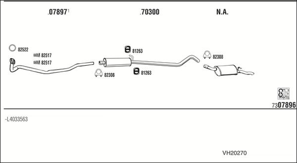Fonos VH20270 - Sistem de esapament - allinparts.ro